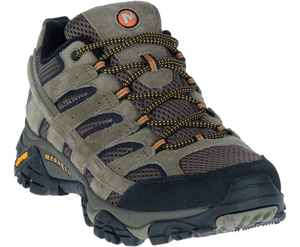 Buty Trekkingowe Merrell Męskie Oliwkowe - Moab 2 Ventilator - 429713-YFW